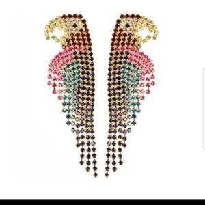 Express Cubic Zirconia Parrot Drop Earrings